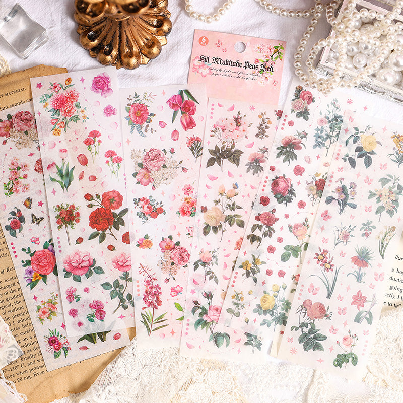 Butterfly light and flower shadow Sticker
