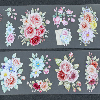 Flower Language Diary Shell Silver Fog PET Tape