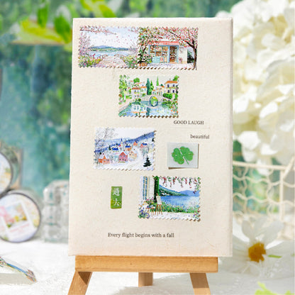 Natural Stamp Series Flash Synthetic Paper Tape for journaling, scrapbooking and collage