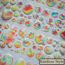 Whole Roll 6cm*5m Colorful Bubbles Die Cutting Shell Light PET Tape