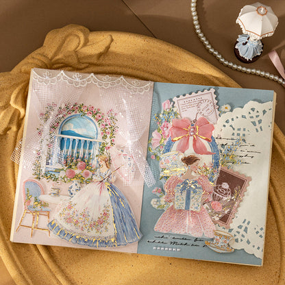 Rococo Tea Party Series Sticker featuring tea, and party designs for journaling, scrapbooking and collage