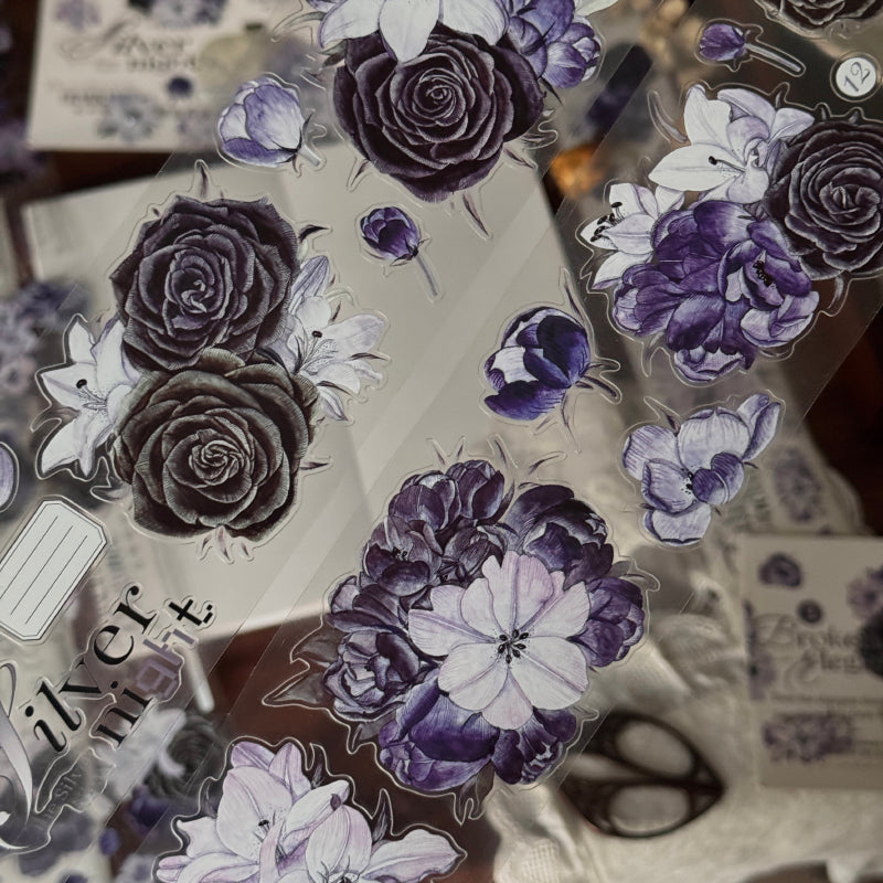 6cm*150cm Lily Serenade Die Cutting Washi/PET Tape