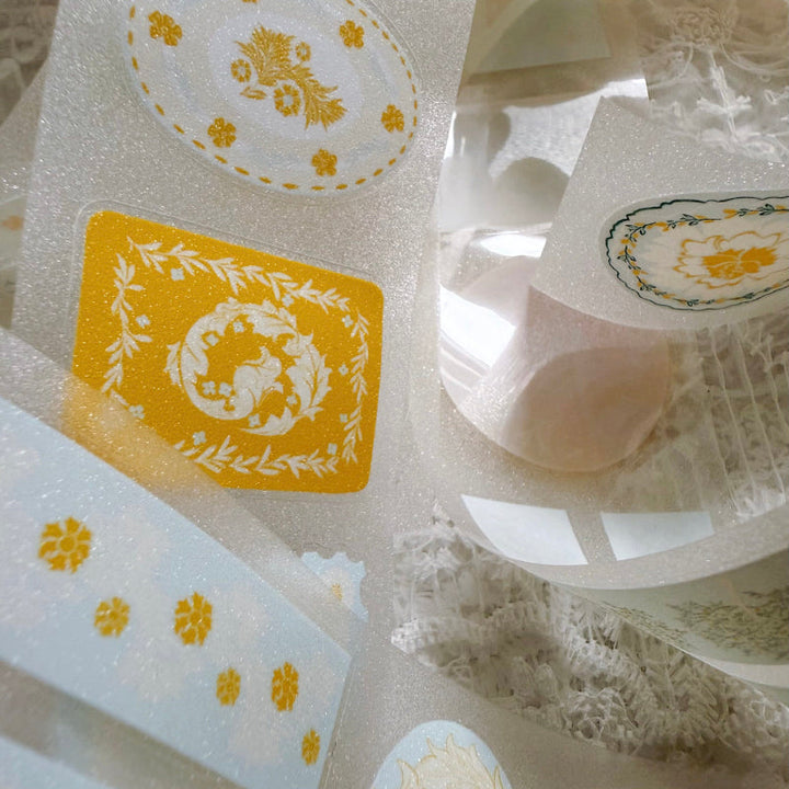 5cm*166cm Garden Casual Chat Die Cutting Washi/Fog PET/Flash Sand PET Tape