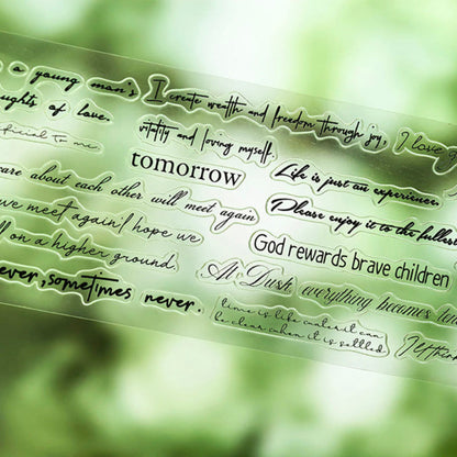 4cm*100cm Tomorrow Die Cutting PET Tape for journaling, scrapbooking and collage