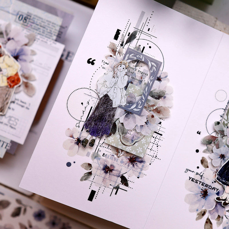 5.5cm*150cm Luxuriant Branches Die Cutting Washi/PET Tape for journaling, scrapbooking and collage