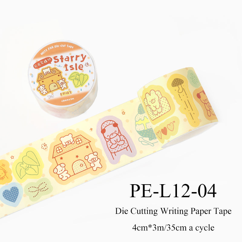 Graffiti Dot Series Die Cutting Writing Paper Tape