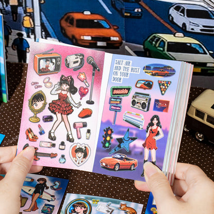 Showa Holiday Series Sticker Book featuring book designs for journaling, scrapbooking and collage
