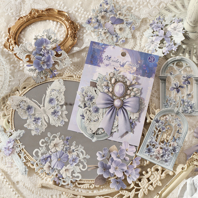 Carved Shadows Flowers Sticker