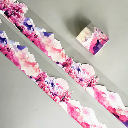 Cherry Blossom Season Series PET Tape featuring sea, and cherry designs for journaling, scrapbooking and collage