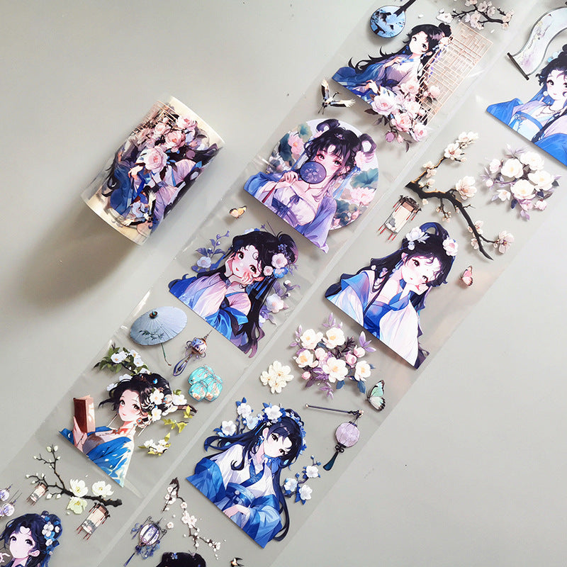 Ancient Style Characters Series PET Tape for journaling, scrapbooking and collage