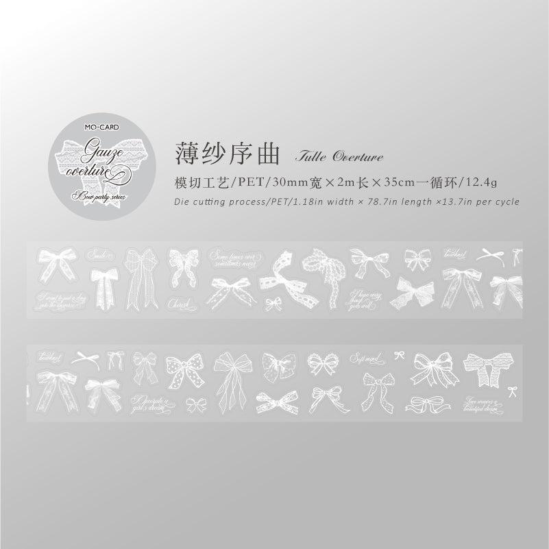 Bow Party Series Die Cutting PET Tape