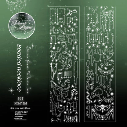 Silver Frost Black Ink Series Die Cutting PET Tape