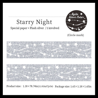 Lively Silver Color Series Special Paper Tape