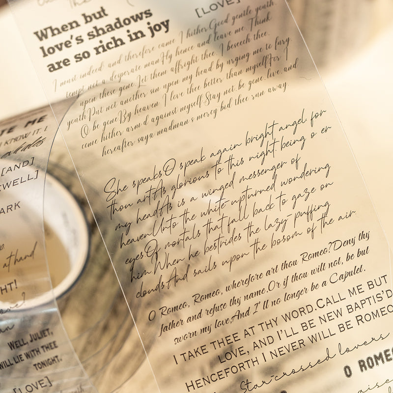 Textual Theatre Series PET Tape for journaling, scrapbooking and collage
