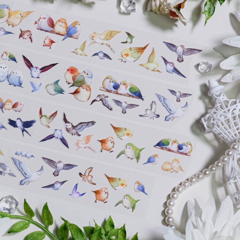 Whole Roll 4.5cm*5m Litter of chirps Die Cutting PET Tape for journaling, scrapbooking and collage