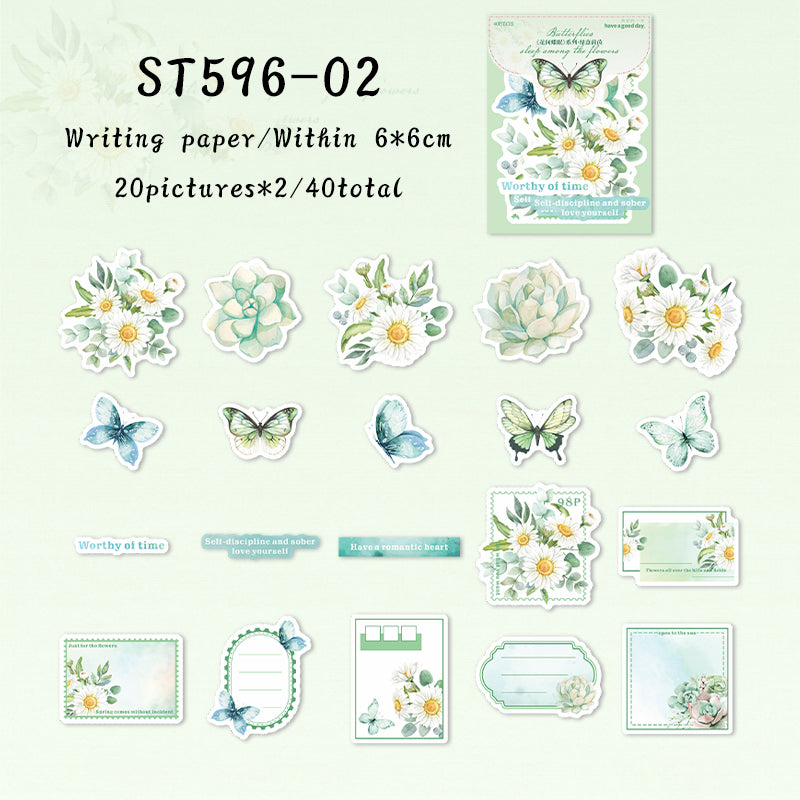 Flower butterfly sleep Sticker