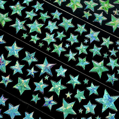 Whole Roll 6cm*5m Star Dust Wandering Die Cutting Shell Light PET Tape