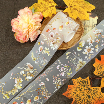 Autumn Blossom Dream Fog PET Tape featuring dream, and autumn designs for journaling, scrapbooking and collage