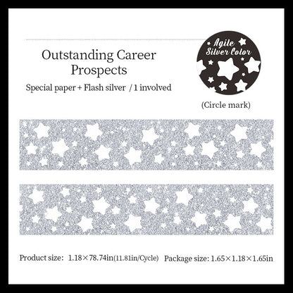Lively Silver Color Series Special Paper Tape