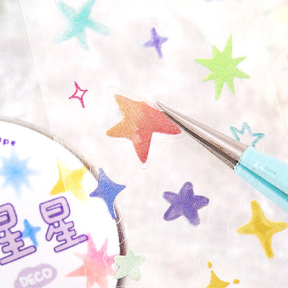 Variegated Small Fragment Series Die Cutting PET Tape for journaling, scrapbooking and collage