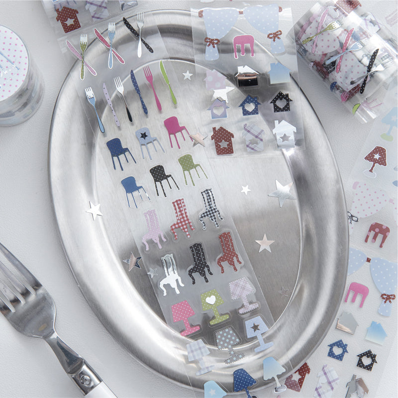 Muanuan Diary Series Die Cutting Silver Stamping PET Tape featuring silver designs for journaling, scrapbooking and collage