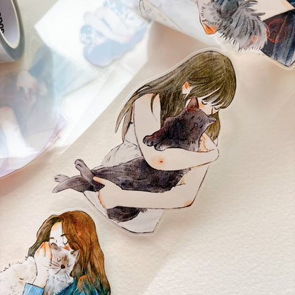 6cm*333cm Pet Companionship Die Cutting Washi/PET/Fog PET Tape