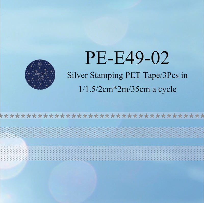 Silver Special Issue Series Silver Stamping PET Tape Set