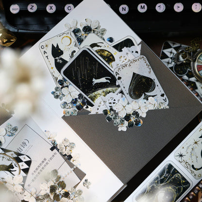 4.5cm*100cm Star Brand Diary Die Cutting Gold Stamping Washi/PET Tape featuring old, gold, and star designs for journaling, scrapbooking and collage