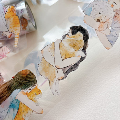 6cm*333cm Pet Companionship Die Cutting Washi/PET/Fog PET Tape