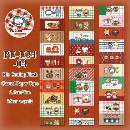 Mega Cute Series Die Cutting Flash Coated Paper Tape
