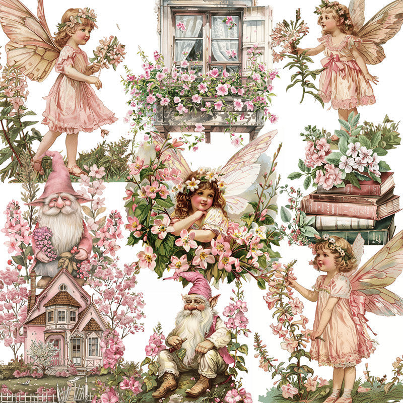 Vintage garden Elf Sticker