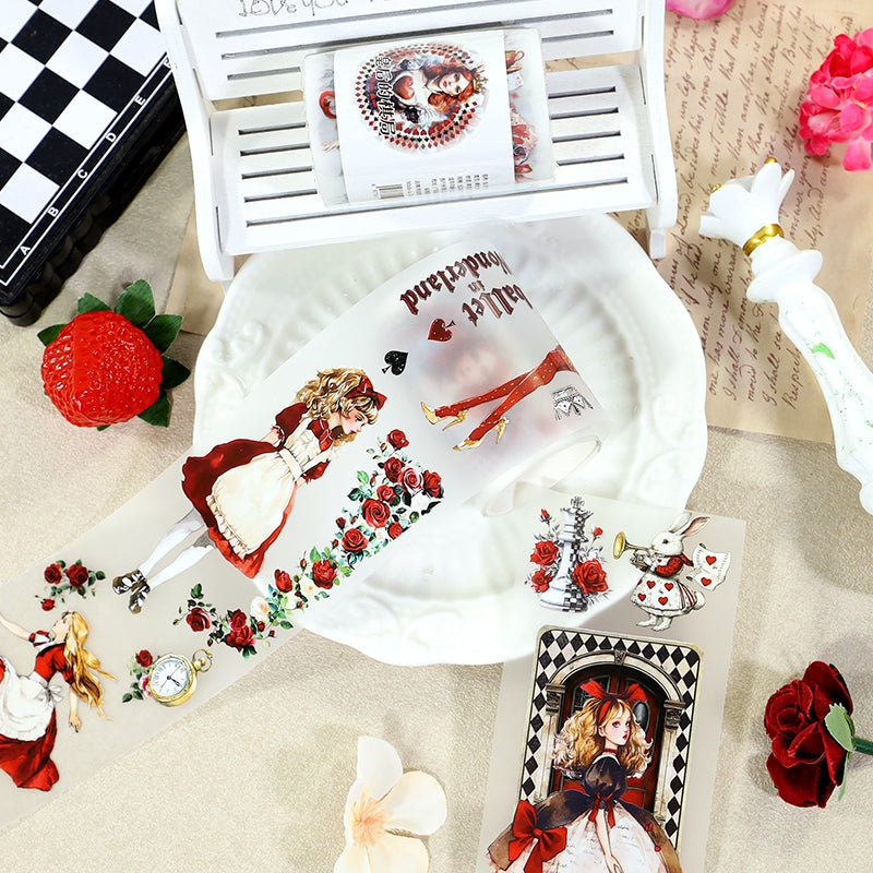 Queen Chess Game Fog PET Tape for journaling, scrapbooking and collage
