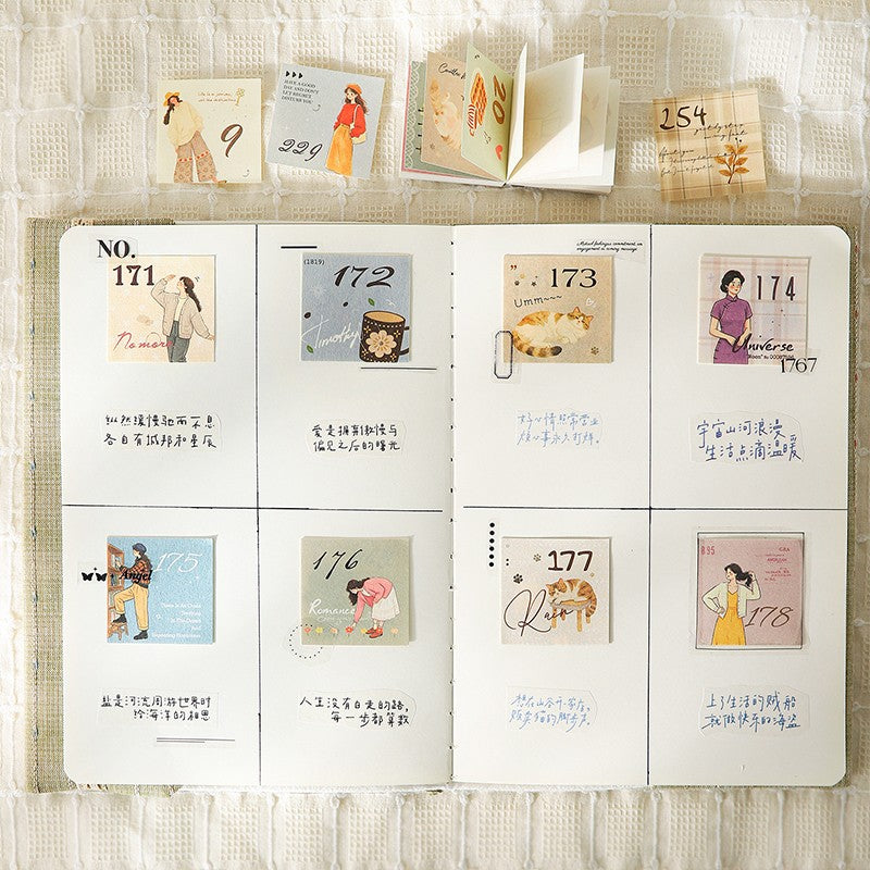 365 Days of Little Happiness Series mini year calendar featuring daily happiness, dessert, and reflection designs for journaling, scrapbooking and collage