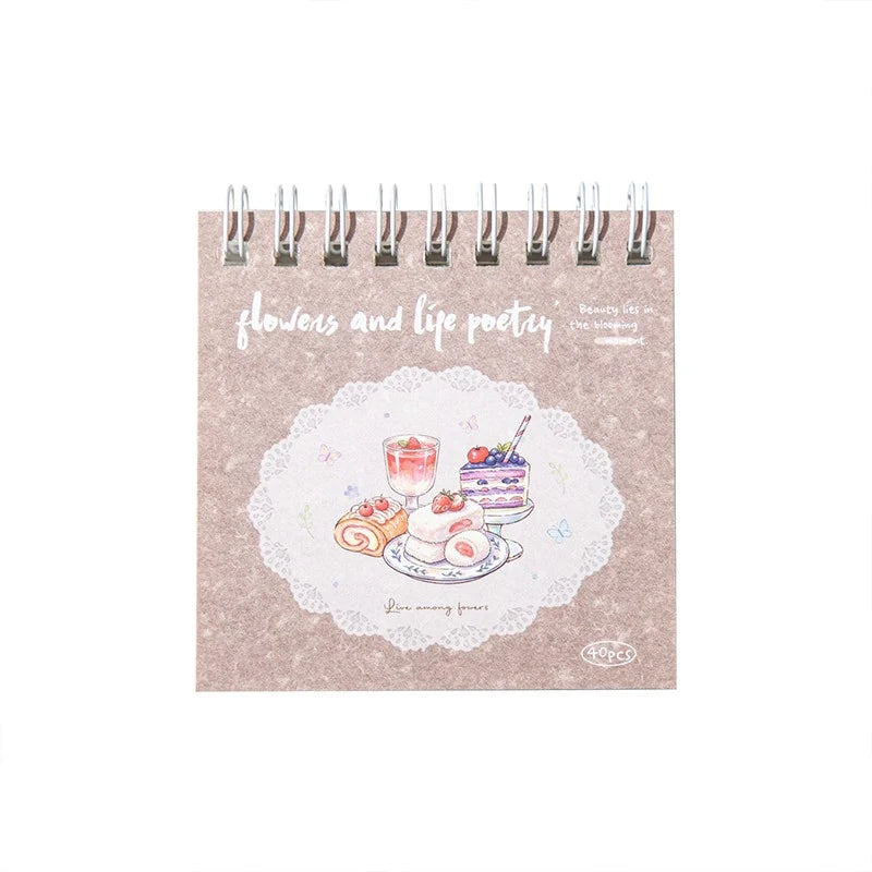 Flowers & Poetry of Life PET Coil Sticker Book