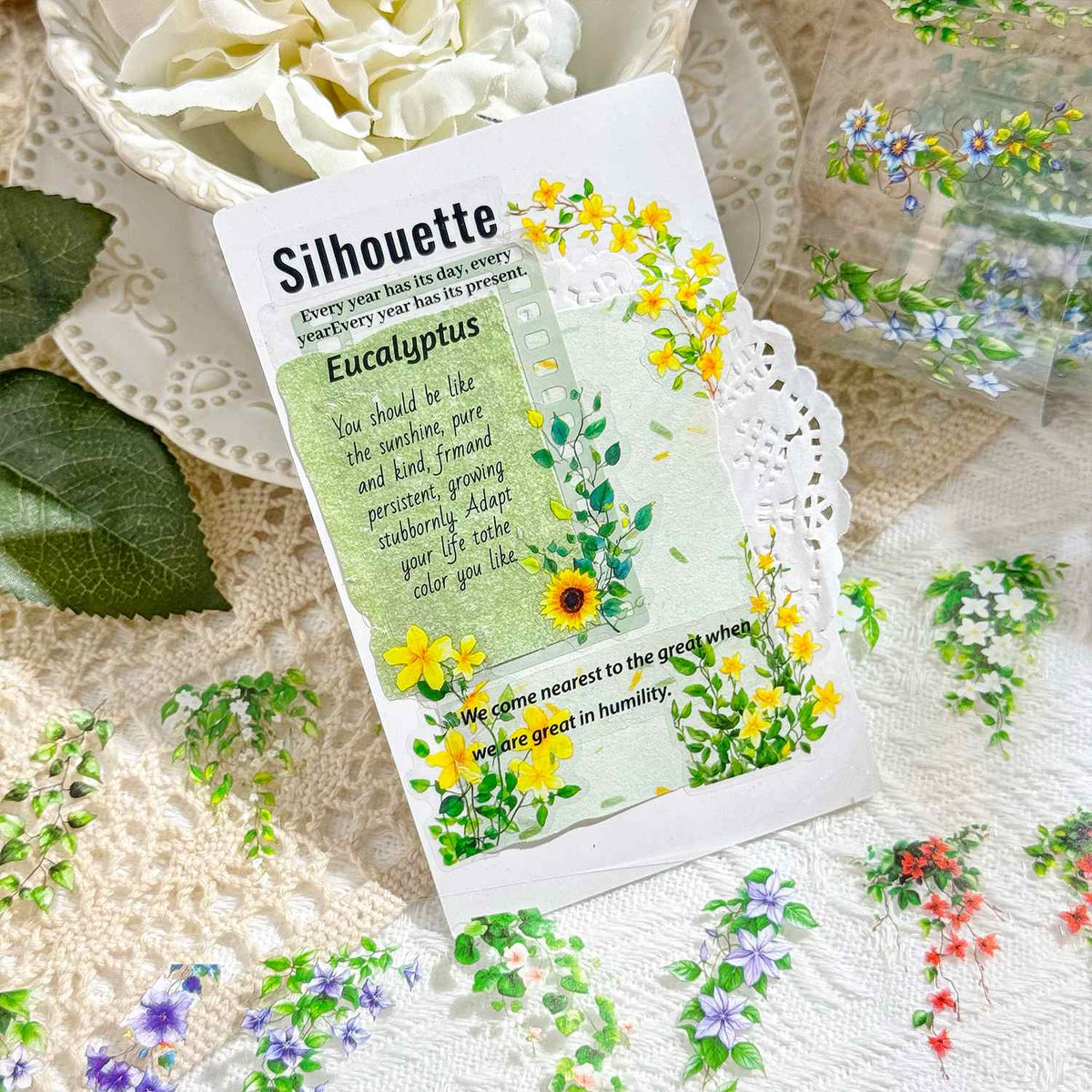 Chunxun Flower Mirror Character PET Tape Set