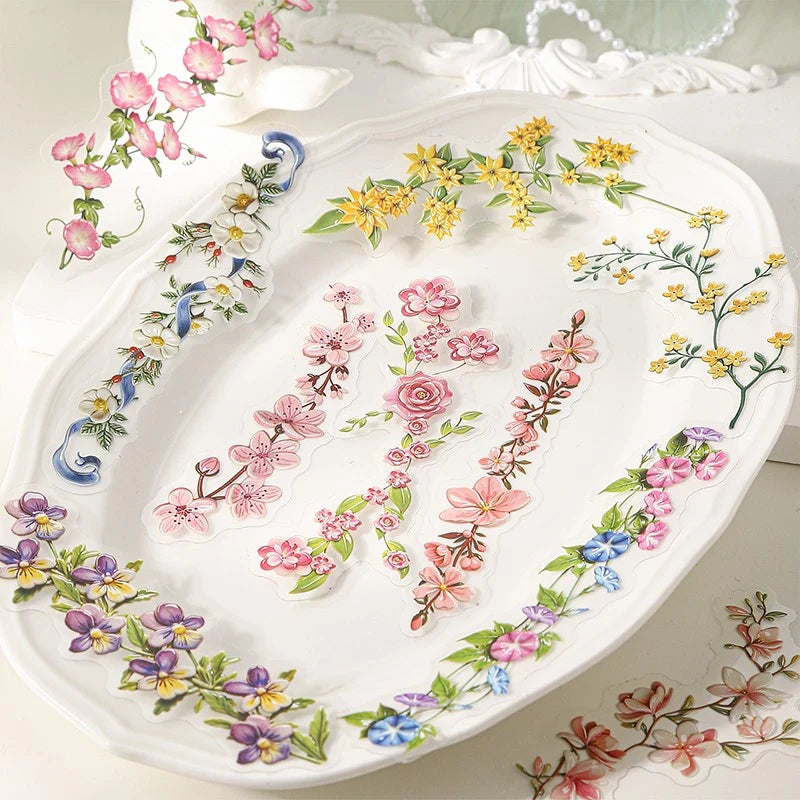 Porcelain Blossom Branch Sticker Pack