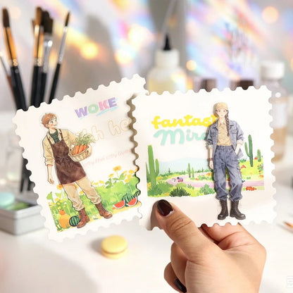 Flower Boy Character Sticker Book