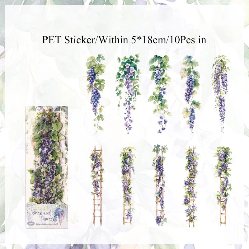 Vines lead flowers Sticker