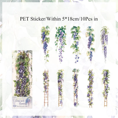Vines lead flowers Sticker