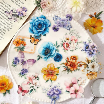 Vintage Floral Sticker Set – 20 Pieces