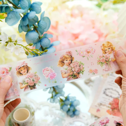Vintage Art Girl Floral PET & Washi Tape