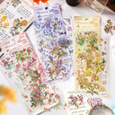 Vintage Plant Guide Sticker Set – Cottagecore Scrapbooking & Bullet Journal Sticker