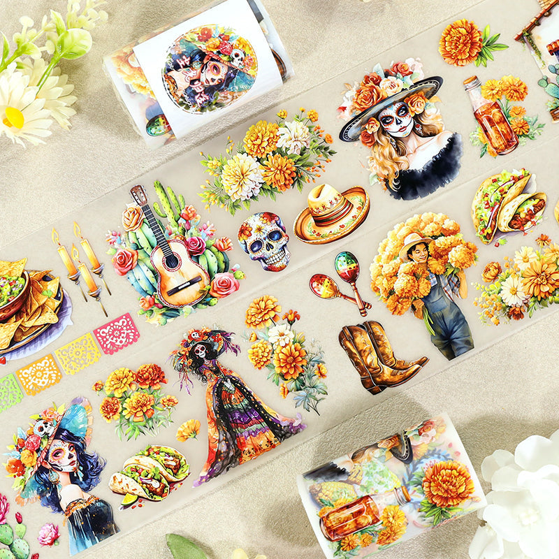 Return Dust Light Fog PET Tape featuring light designs for journaling, scrapbooking and collage
