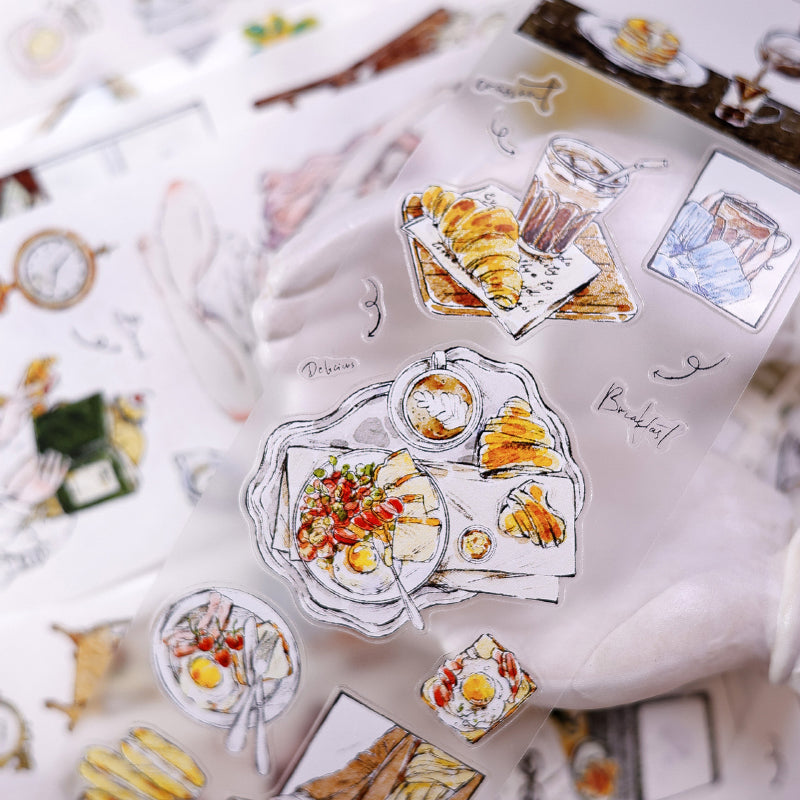 5.5cm*100cm Pace of life Die Cutting Washi/Fog PET Tape for journaling, scrapbooking and collage
