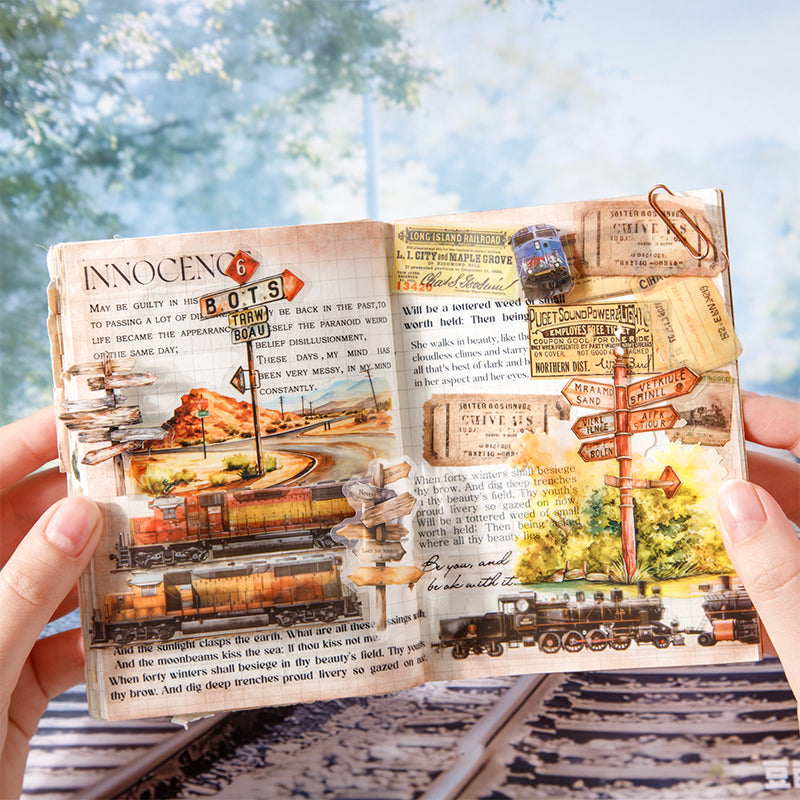 Railway travels series PET Tape for journaling, scrapbooking and collage