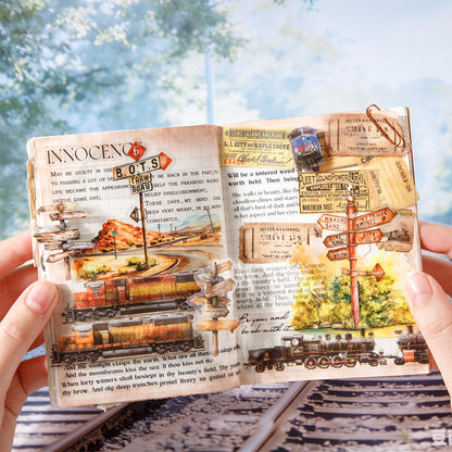 Railway travels series PET Tape for journaling, scrapbooking and collage