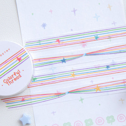 Colorful Candy Notes Series Washi Tape featuring color designs for journaling, scrapbooking and collage
