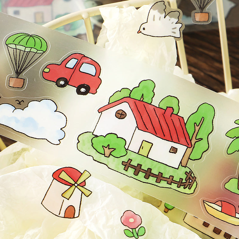 Happy Wanderer Chronicles Series Die Cutting Fog PET Tape