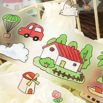 Happy Wanderer Chronicles Series Die Cutting Fog PET Tape
