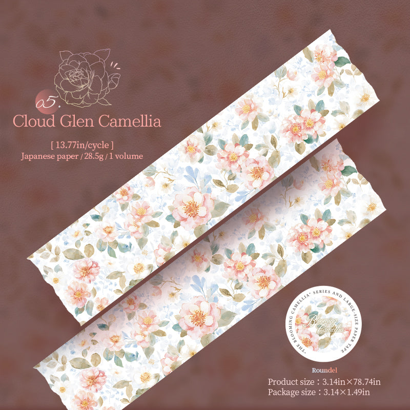 Blooming Camellia Flower Series Washi Tape